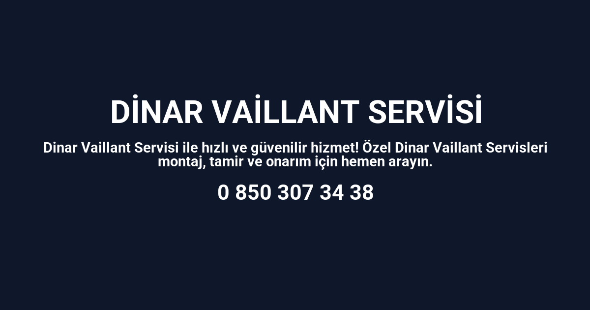 Dinar Vaillant Servisi